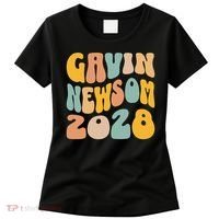 Gavin Newsom 2028 For President Resist Wavy Groovy Election Women's T-Shirt thumb 0