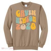 Gavin Newsom 2028 For President Resist Wavy Groovy Election Sweatshirt thumb 0