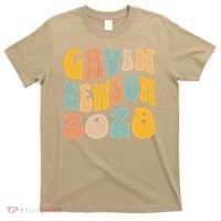 Gavin Newsom 2028 For President Resist Wavy Groovy Election T-Shirt thumb 0