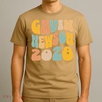 Gavin Newsom 2028 For President Resist Wavy Groovy Election T-Shirt thumb 3