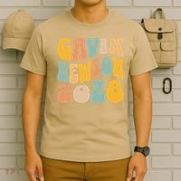 Gavin Newsom 2028 For President Resist Wavy Groovy Election T-Shirt thumb 6