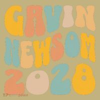 Gavin Newsom 2028 For President Resist Wavy Groovy Election Button thumb 1