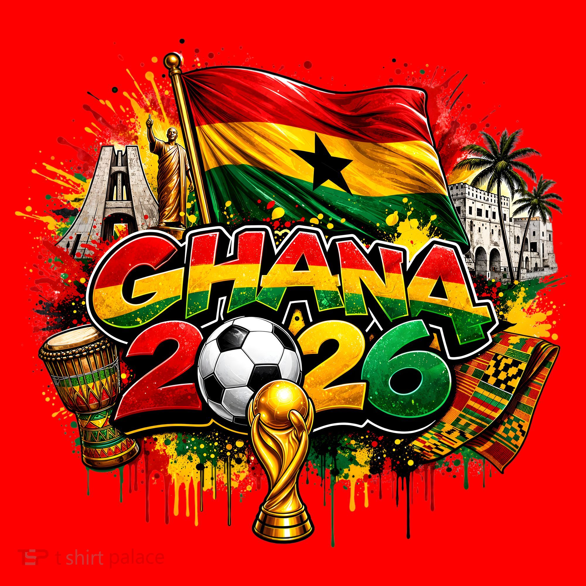 GHANA North America Soccer Tournament 2026 Santa Hat