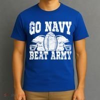 Go Navy Beat Army Cute Gift America's Football Game Day Helmet Great Gift T-Shirt thumb 3