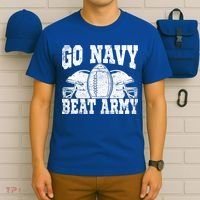 Go Navy Beat Army Cute Gift America's Football Game Day Helmet Great Gift T-Shirt thumb 6