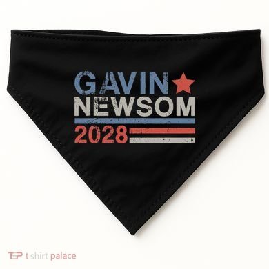 Gavin Newsom For President 2028 USA-Made Doggie Bandana
