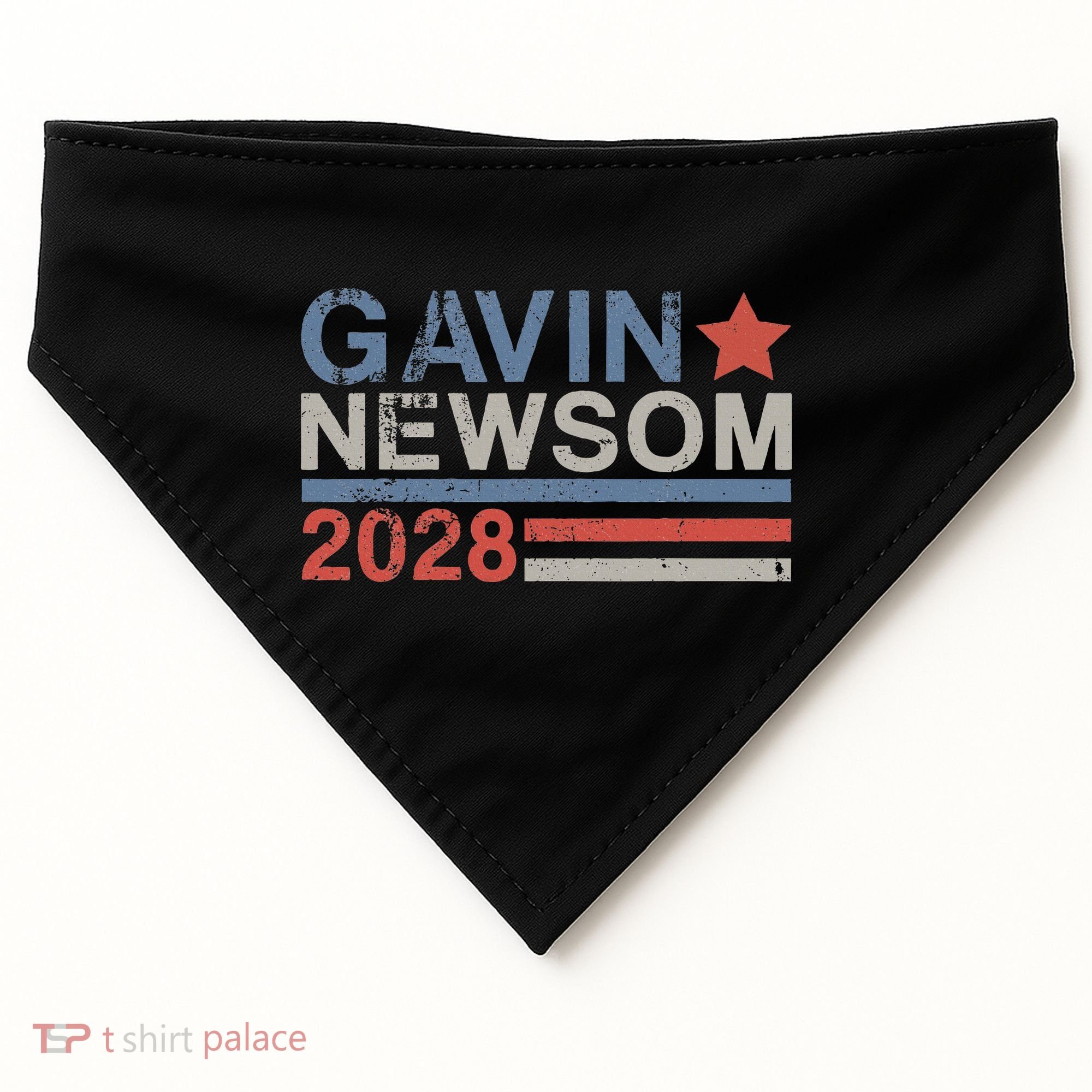 Gavin Newsom For President 2028 USA-Made Doggie Bandana