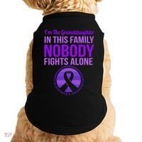 Granddaughter Nobody Fights Alone Alzheimers Awareness Gift Doggie Tank thumb 0