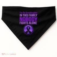 Granddaughter Nobody Fights Alone Alzheimers Awareness Gift USA-Made Doggie Bandana thumb 0