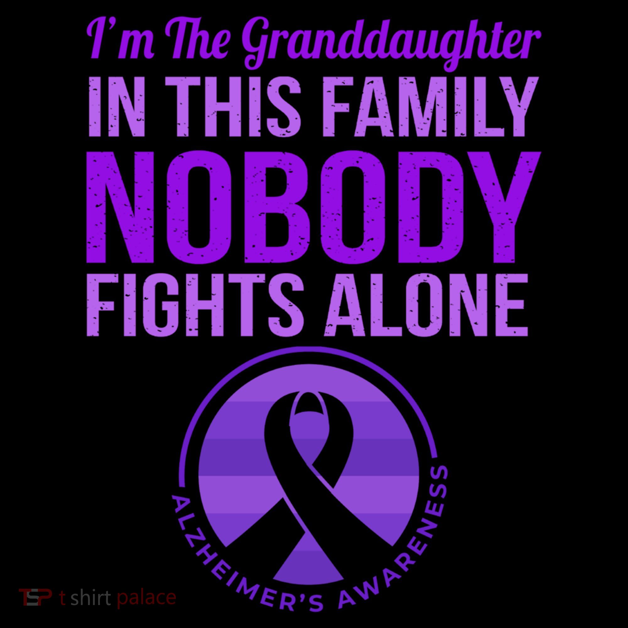 Granddaughter Nobody Fights Alone Alzheimers Awareness Gift Coffee Mug