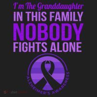 Granddaughter Nobody Fights Alone Alzheimers Awareness Gift Beanie thumb 2