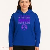 Granddaughter Nobody Fights Alone Alzheimers Awareness Gift Hoodie thumb 5
