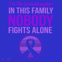 Granddaughter Nobody Fights Alone Alzheimers Awareness Gift Long Sleeve Shirt thumb 2