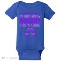 Granddaughter Nobody Fights Alone Alzheimers Awareness Gift Baby Bodysuit thumb 0