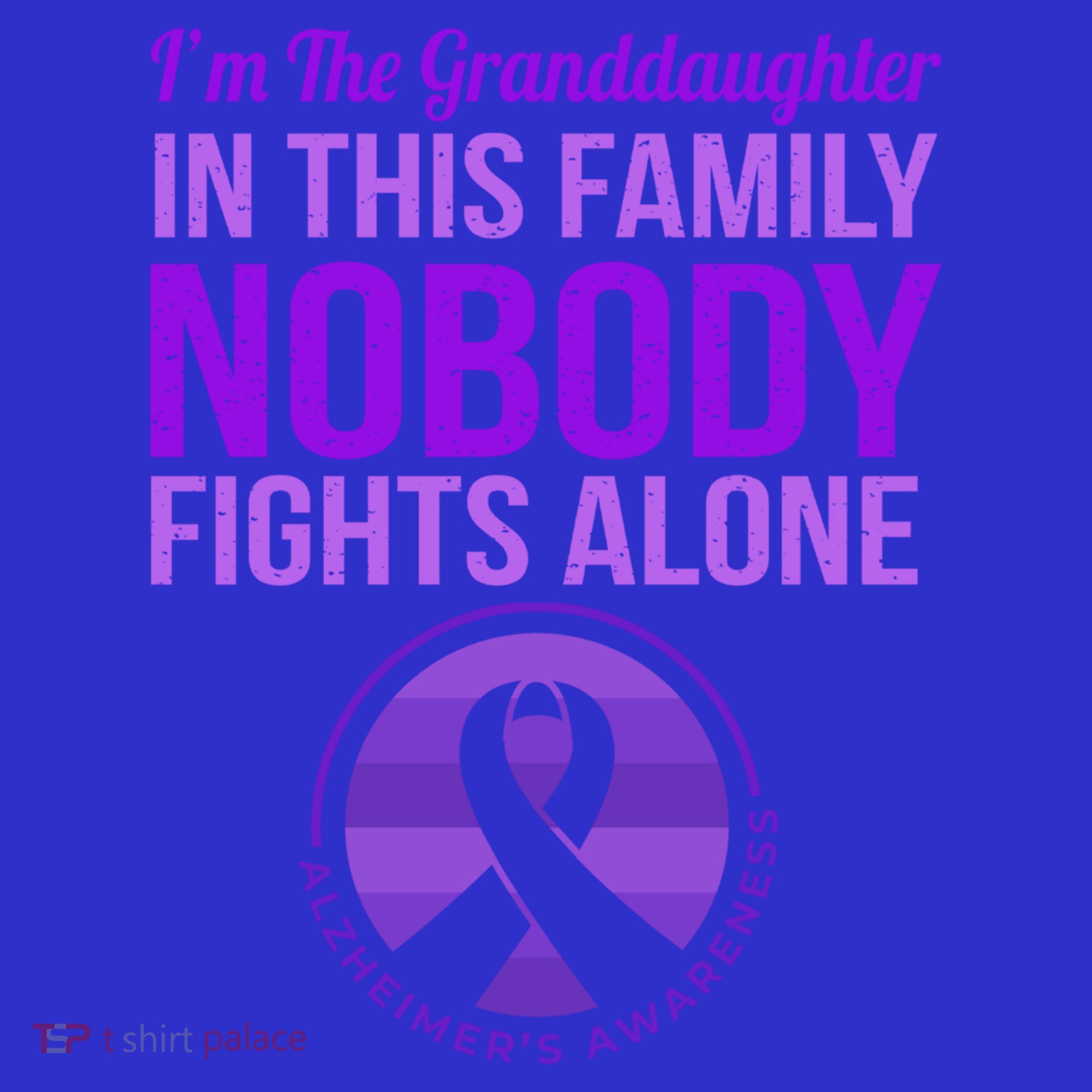 Granddaughter Nobody Fights Alone Alzheimers Awareness Gift Baby Bodysuit