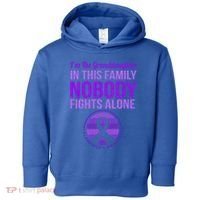 Granddaughter Nobody Fights Alone Alzheimers Awareness Gift Toddler Hoodie thumb 0