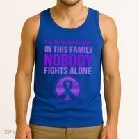 Granddaughter Nobody Fights Alone Alzheimers Awareness Gift Tank Top thumb 3