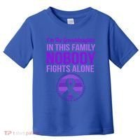 Granddaughter Nobody Fights Alone Alzheimers Awareness Gift Toddler T-Shirt thumb 0