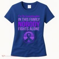 Granddaughter Nobody Fights Alone Alzheimers Awareness Gift Women's T-Shirt thumb 0