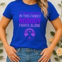 Granddaughter Nobody Fights Alone Alzheimers Awareness Gift Women's T-Shirt thumb 2