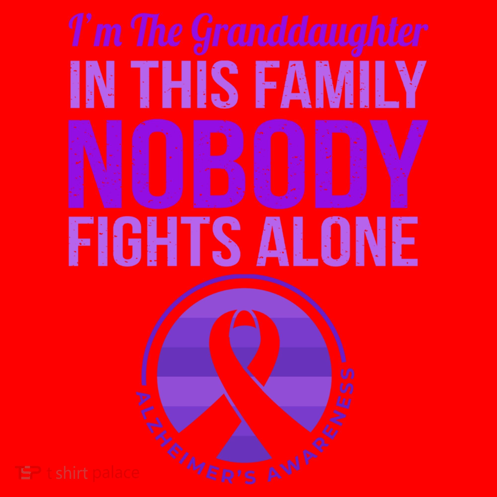 Granddaughter Nobody Fights Alone Alzheimers Awareness Gift Santa Hat
