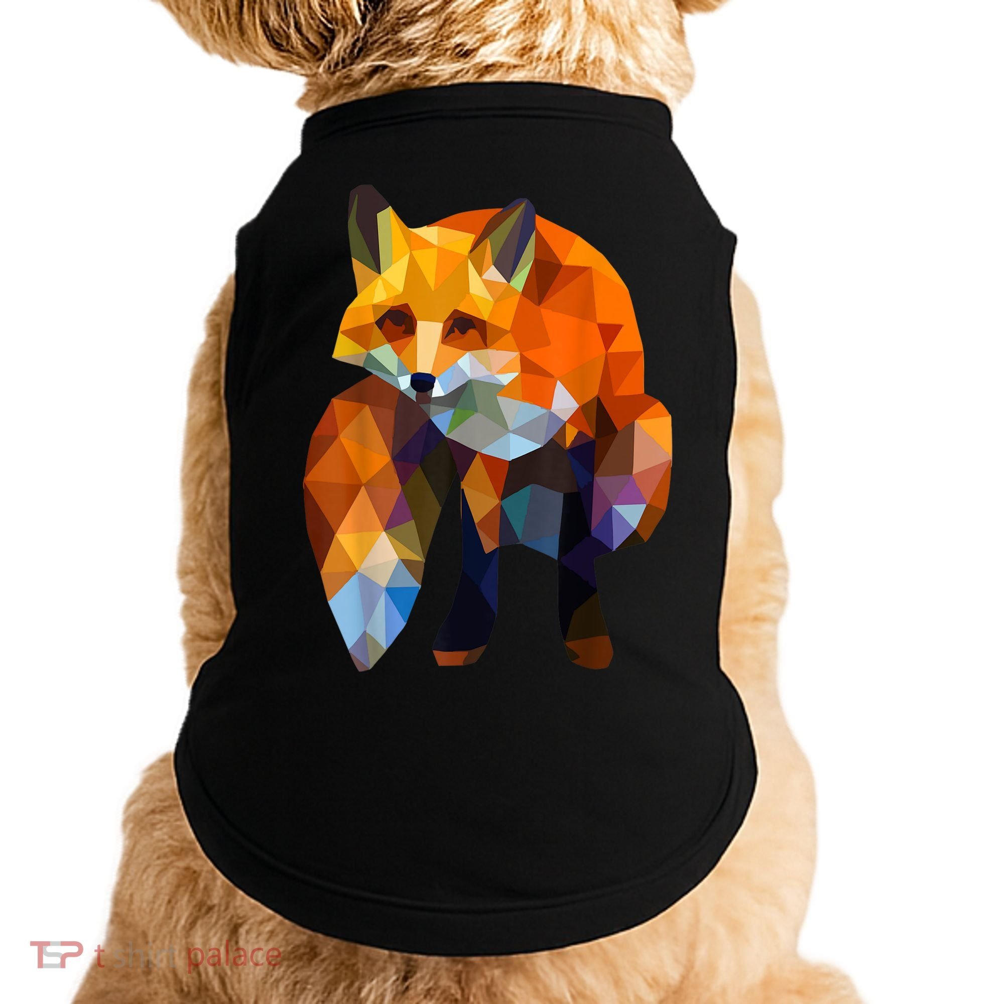Geometric Nature Fox Cool Cute Graphic Art Doggie Tank