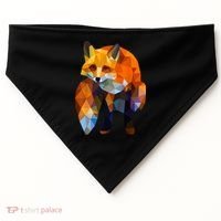 Geometric Nature Fox Cool Cute Graphic Art USA-Made Doggie Bandana thumb 0