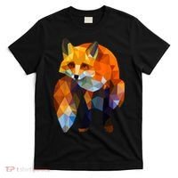 Geometric Nature Fox Cool Cute Graphic Art T-Shirt thumb 0