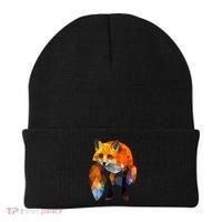 Geometric Nature Fox Cool Cute Graphic Art Beanie thumb 0