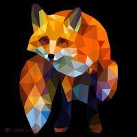Geometric Nature Fox Cool Cute Graphic Art Coaster thumb 2