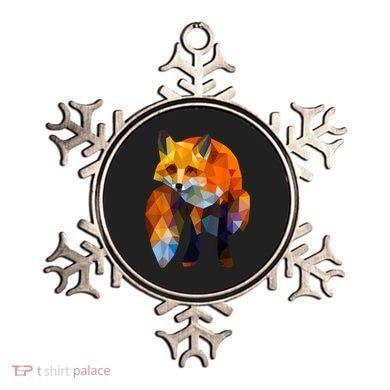 Geometric Nature Fox Cool Cute Graphic Art Ornament