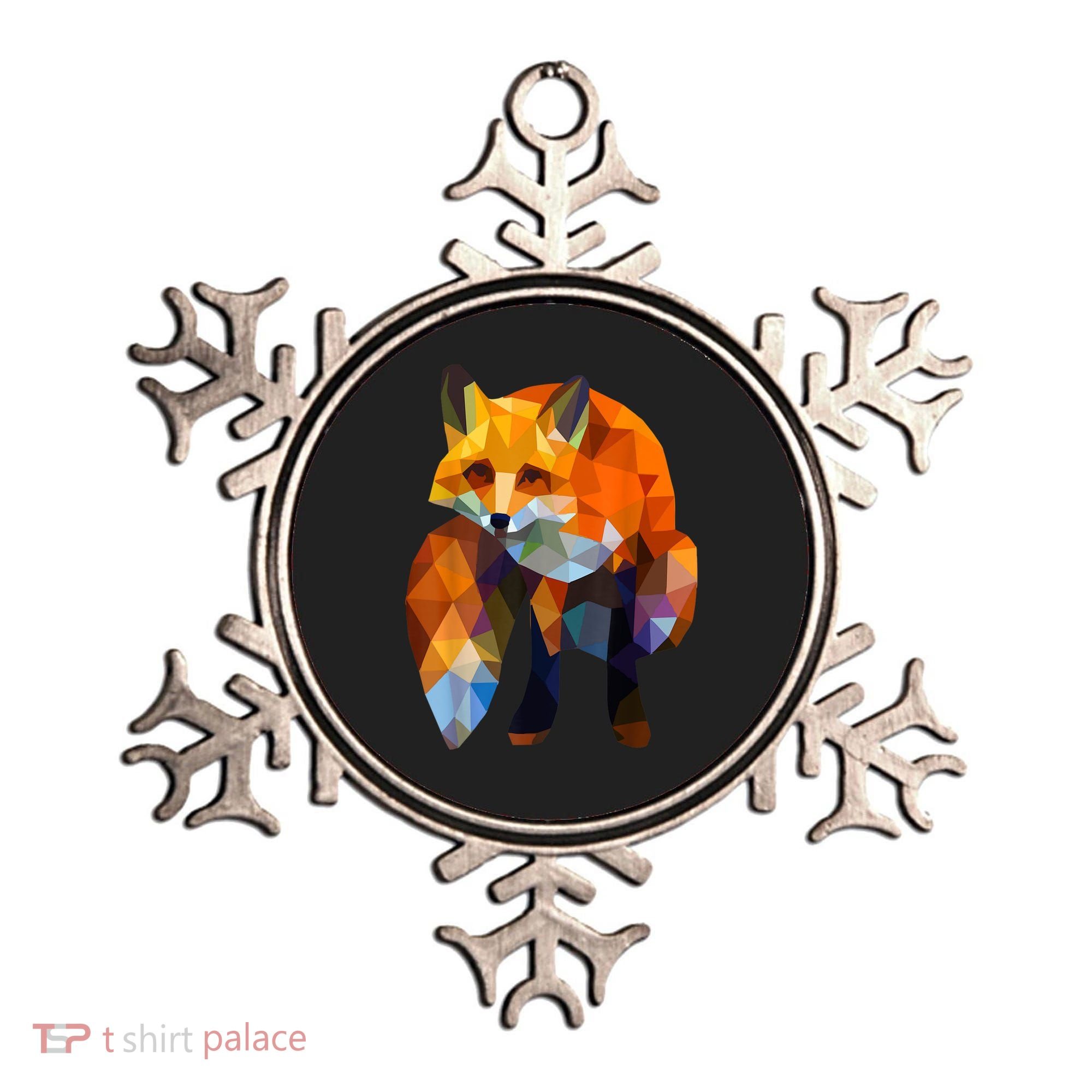 Geometric Nature Fox Cool Cute Graphic Art Ornament