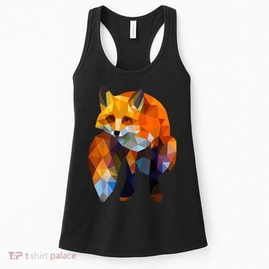 Geometric Nature Fox Cool Cute Graphic Art Women's Tank Top