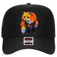 Geometric Nature Fox Cool Cute Graphic Art Hat thumb 0