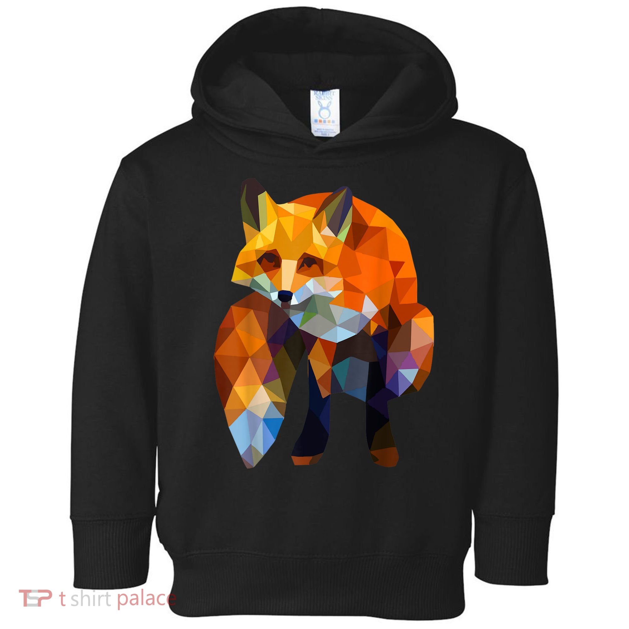 Geometric Nature Fox Cool Cute Graphic Art Toddler Hoodie
