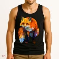 Geometric Nature Fox Cool Cute Graphic Art Tank Top thumb 3
