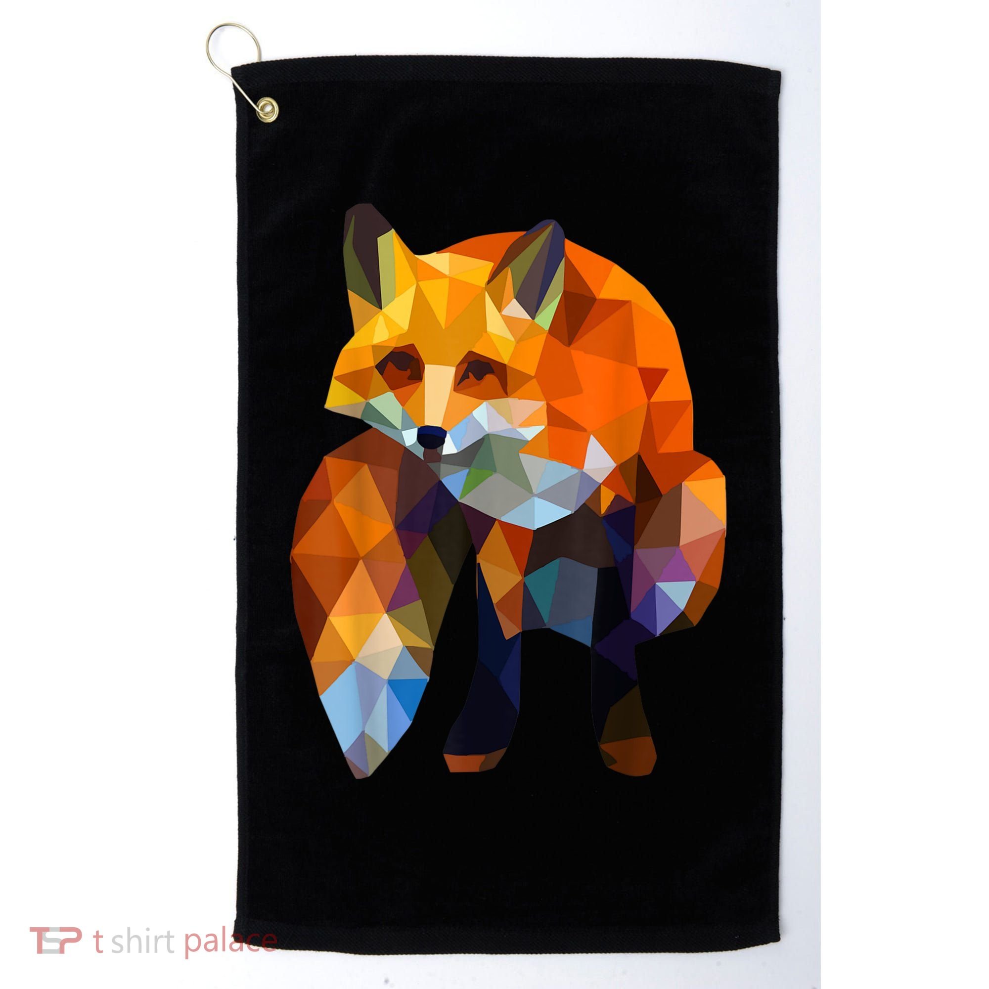 Geometric Nature Fox Cool Cute Graphic Art Golf Towel