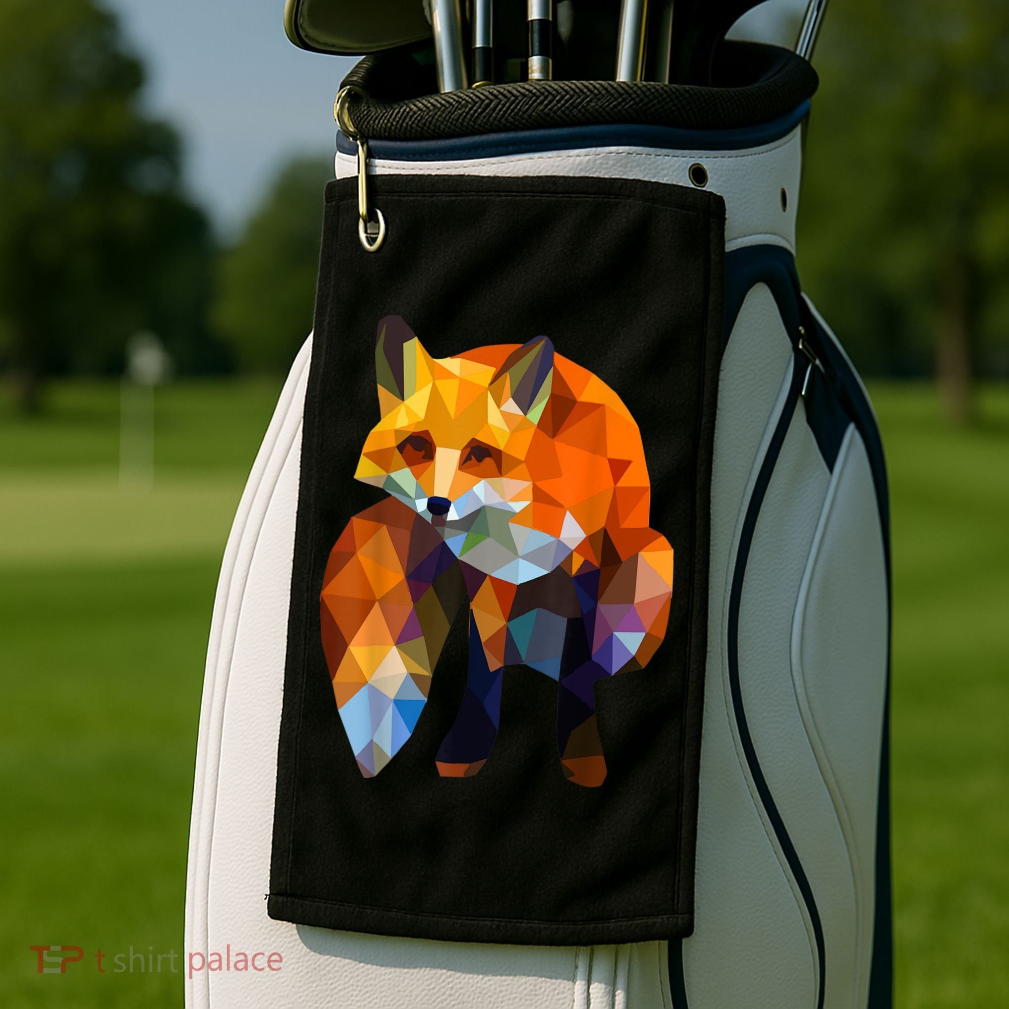 Geometric Nature Fox Cool Cute Graphic Art Golf Towel