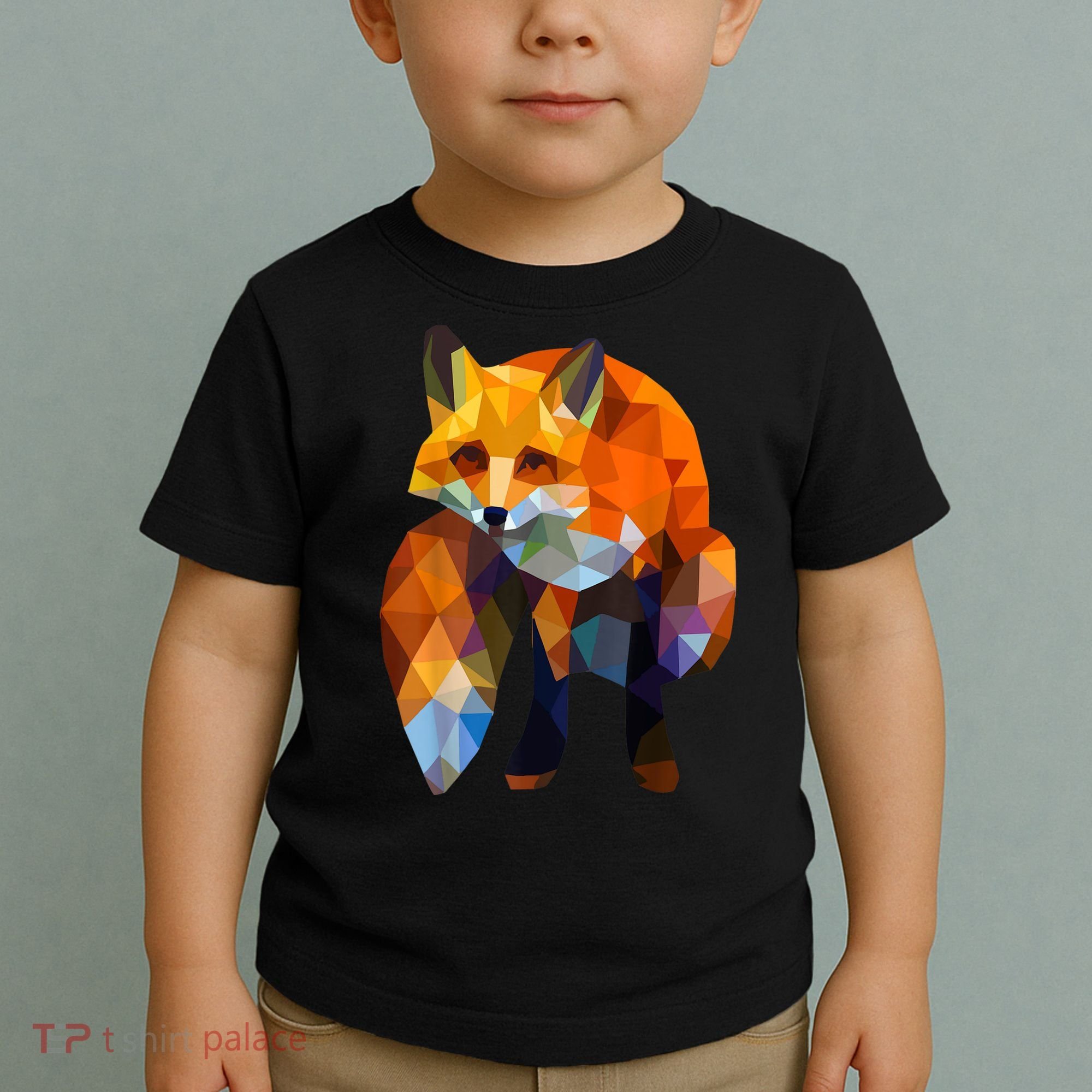 Geometric Nature Fox Cool Cute Graphic Art Toddler T-Shirt