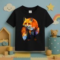 Geometric Nature Fox Cool Cute Graphic Art Toddler T-Shirt thumb 3
