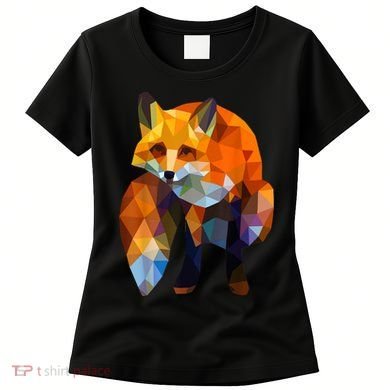 Geometric Nature Fox Cool Cute Graphic Art Women's T-Shirt