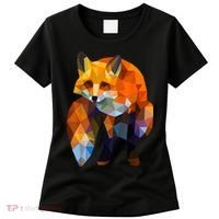Geometric Nature Fox Cool Cute Graphic Art Women's T-Shirt thumb 0