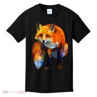 Geometric Nature Fox Cool Cute Graphic Art Kids T-Shirt thumb 0