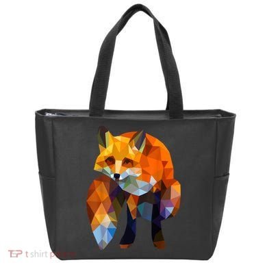 Geometric Nature Fox Cool Cute Graphic Art Tote Bag