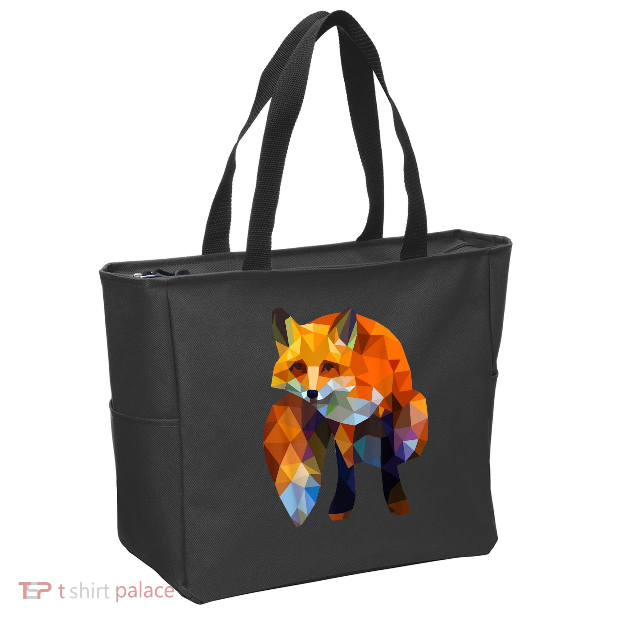 Geometric Nature Fox Cool Cute Graphic Art Tote Bag