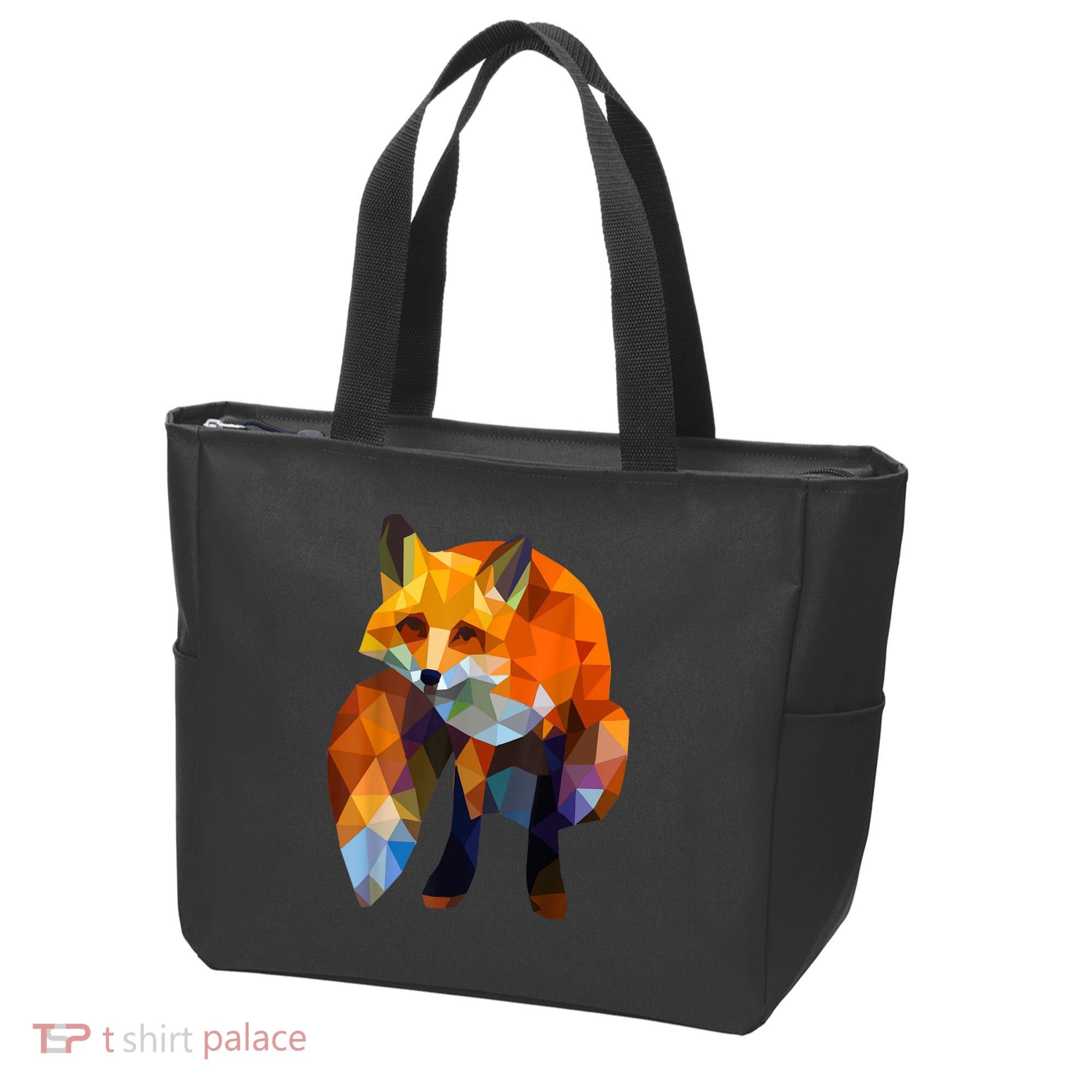 Geometric Nature Fox Cool Cute Graphic Art Tote Bag
