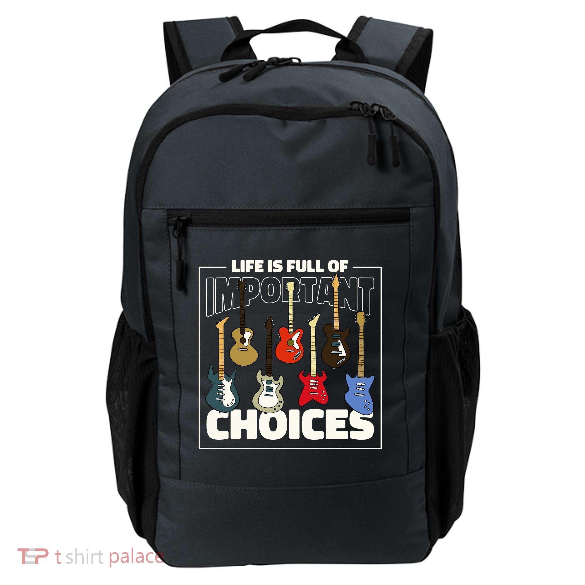 Guitar Nut Funny Life Is Full Of Important Choices Backpack