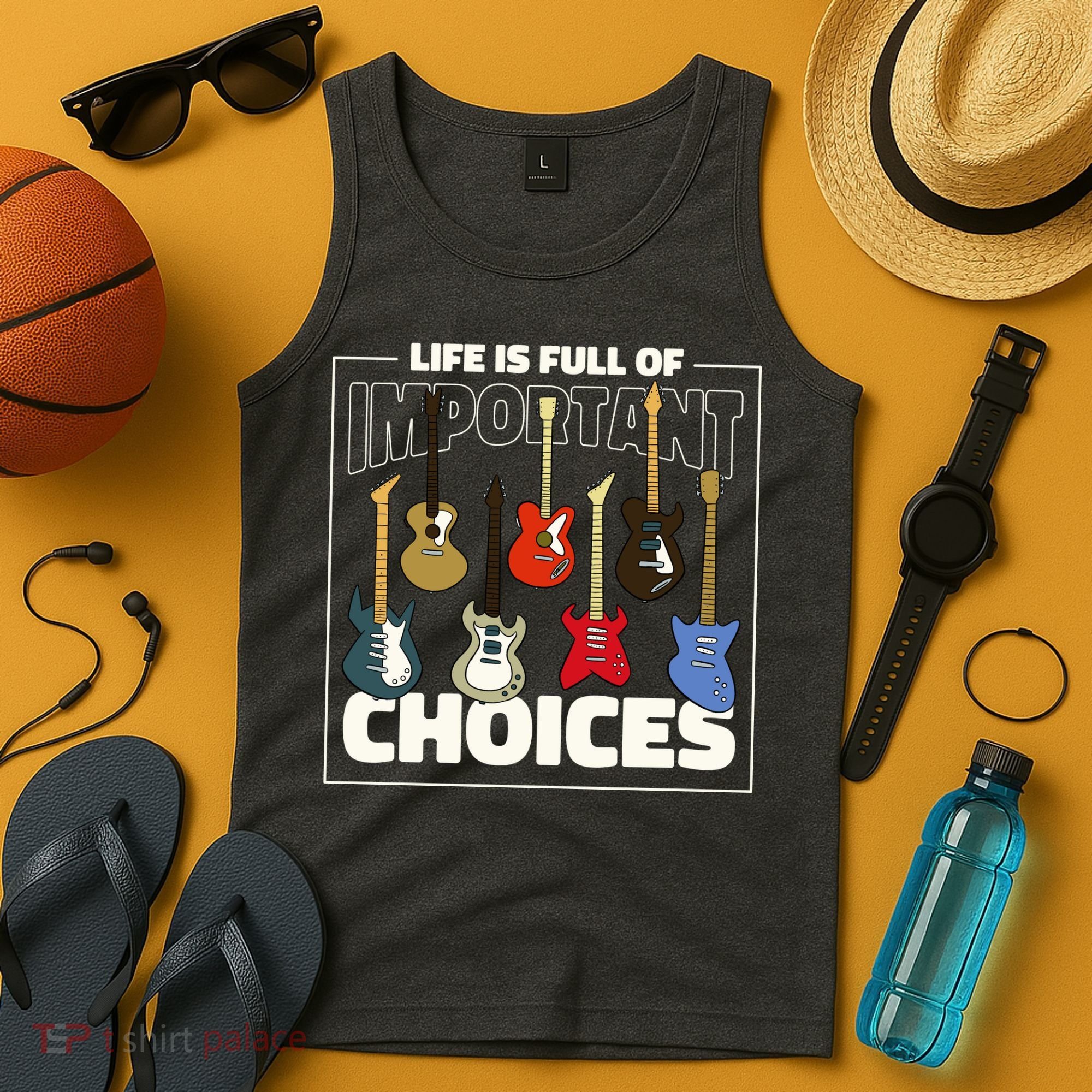 Guitar Nut Funny Life Is Full Of Important Choices Tank Top