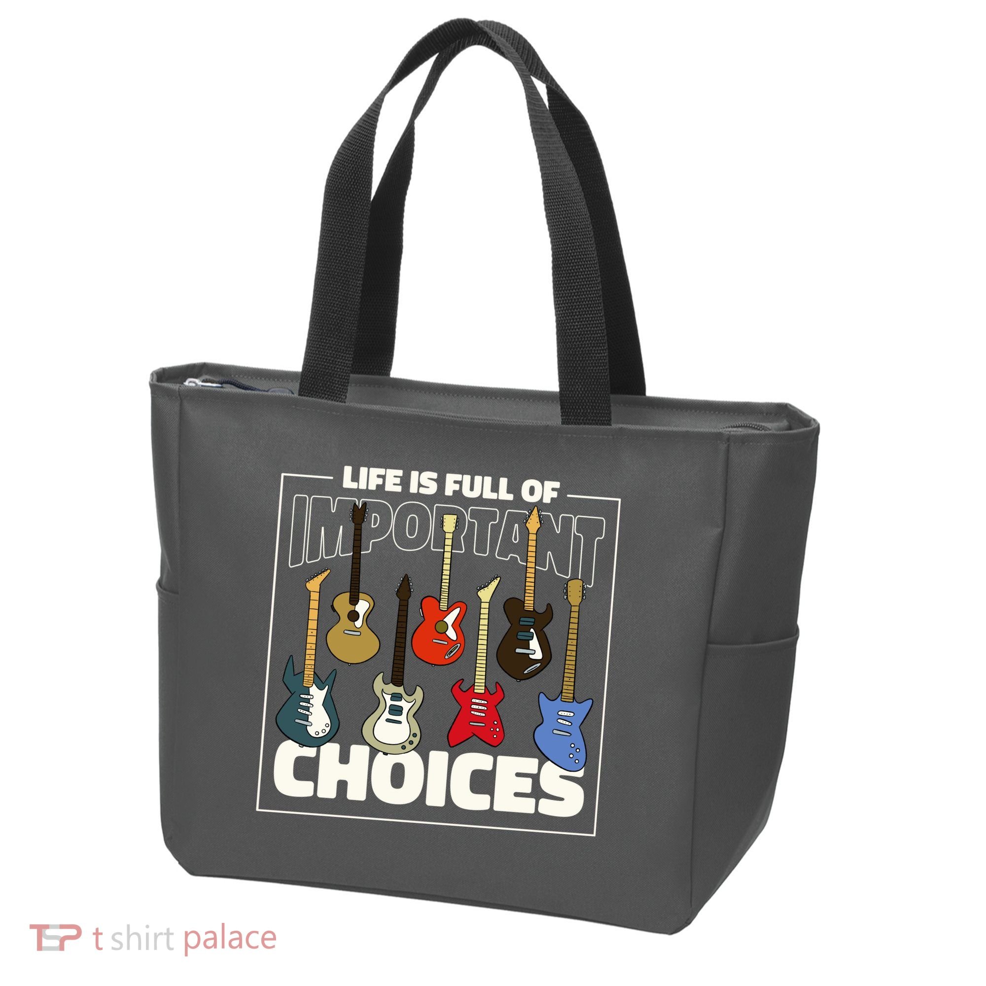 Guitar Nut Funny Life Is Full Of Important Choices Tote Bag