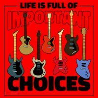 Guitar Nut Funny Life Is Full Of Important Choices Santa Hat thumb 1